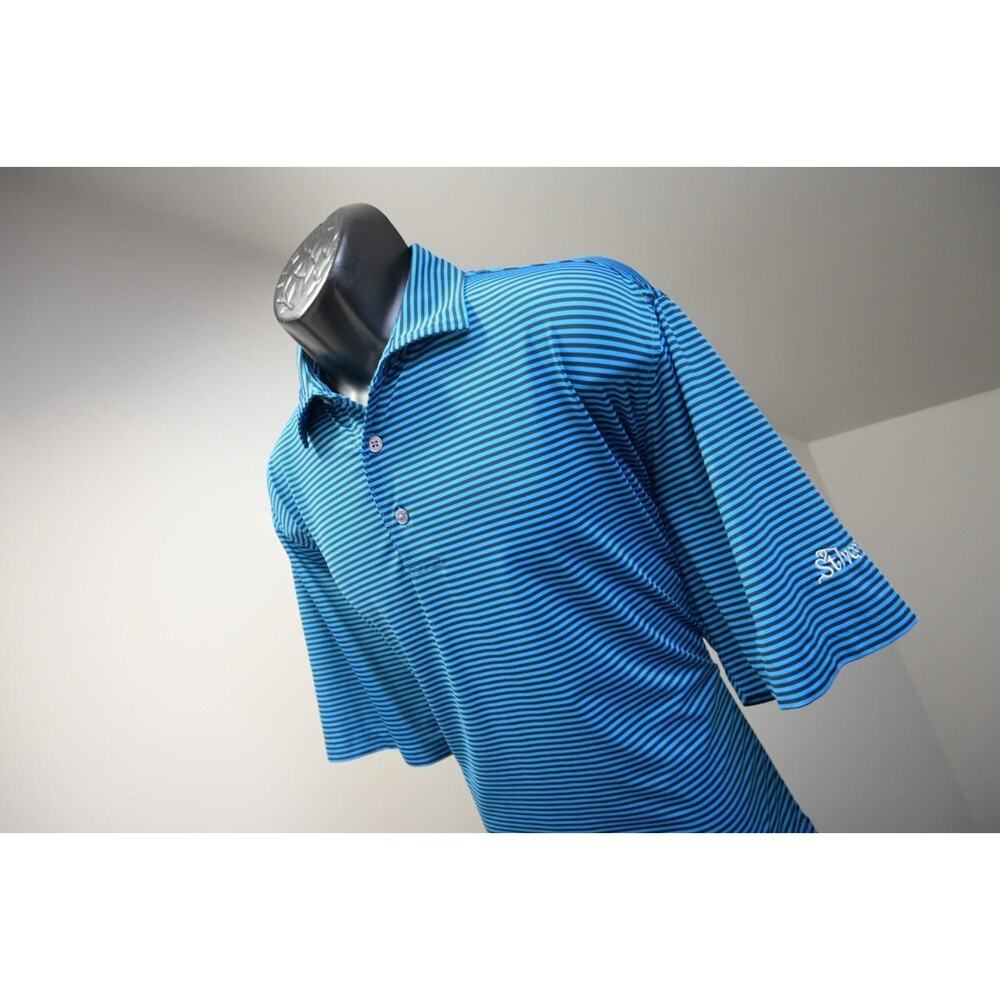 FootJoy Golf Polo Performance Striped Dry Fitting Golf Shirt Mens Size XL